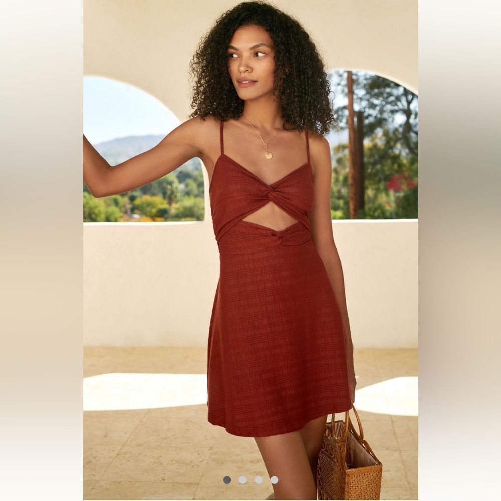 Anthropologie Rust Mini Dress